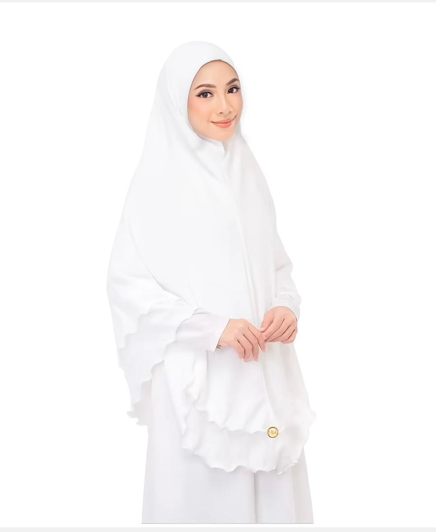TUDUNG SARUNG UMRAH 2 Layer🧚♀️KAIN CEY SIZE✔️ S M L 3XL