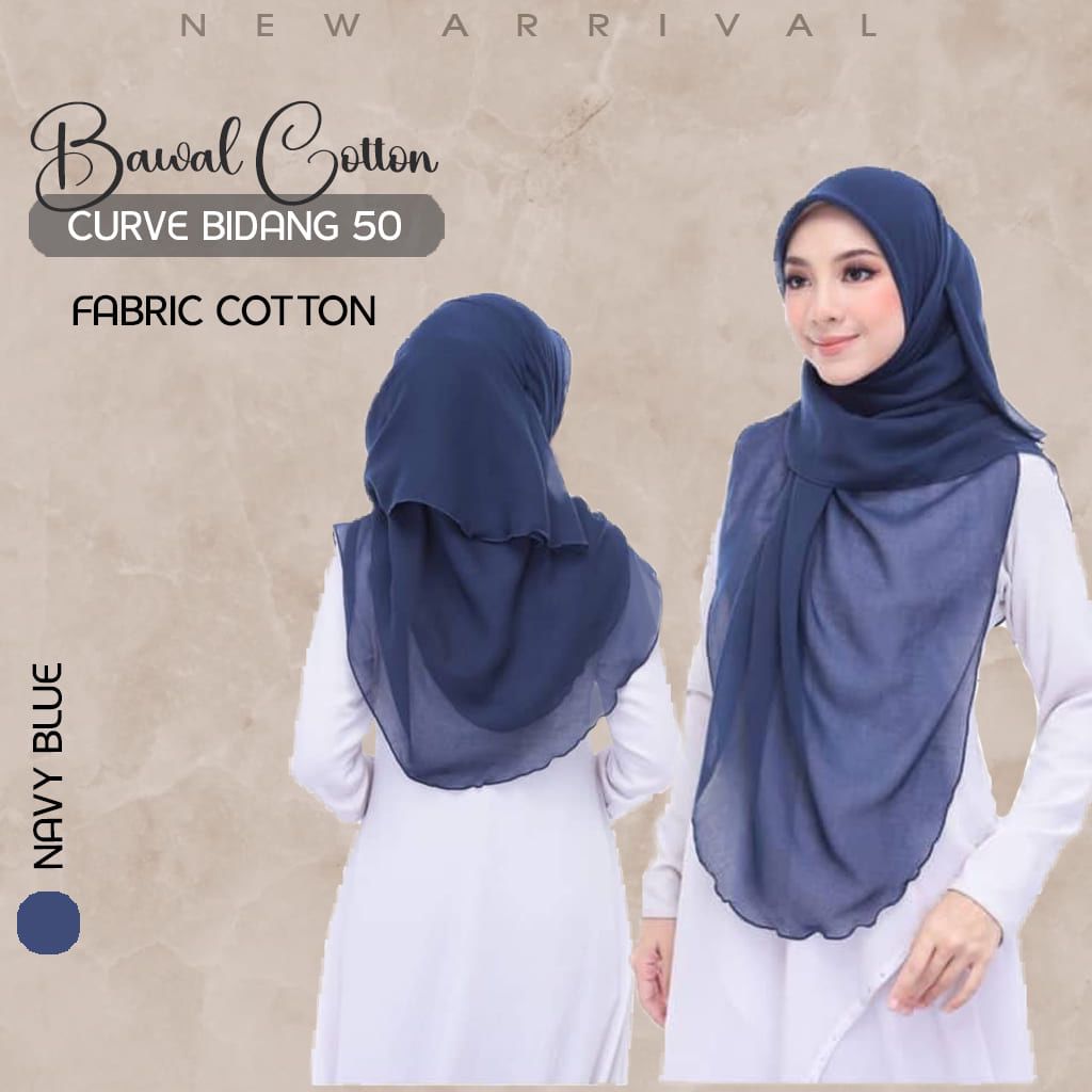 Tudung Bawal Cotton Curve Bidang 50π§π§π§π§ππππ