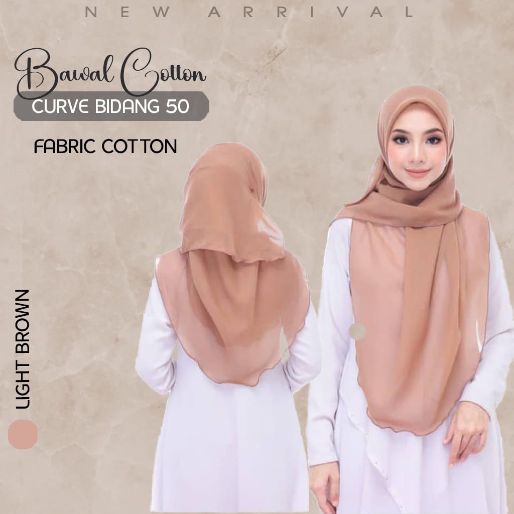 Tudung Bawal Cotton Curve Bidang 50π§π§π§π§ππππ