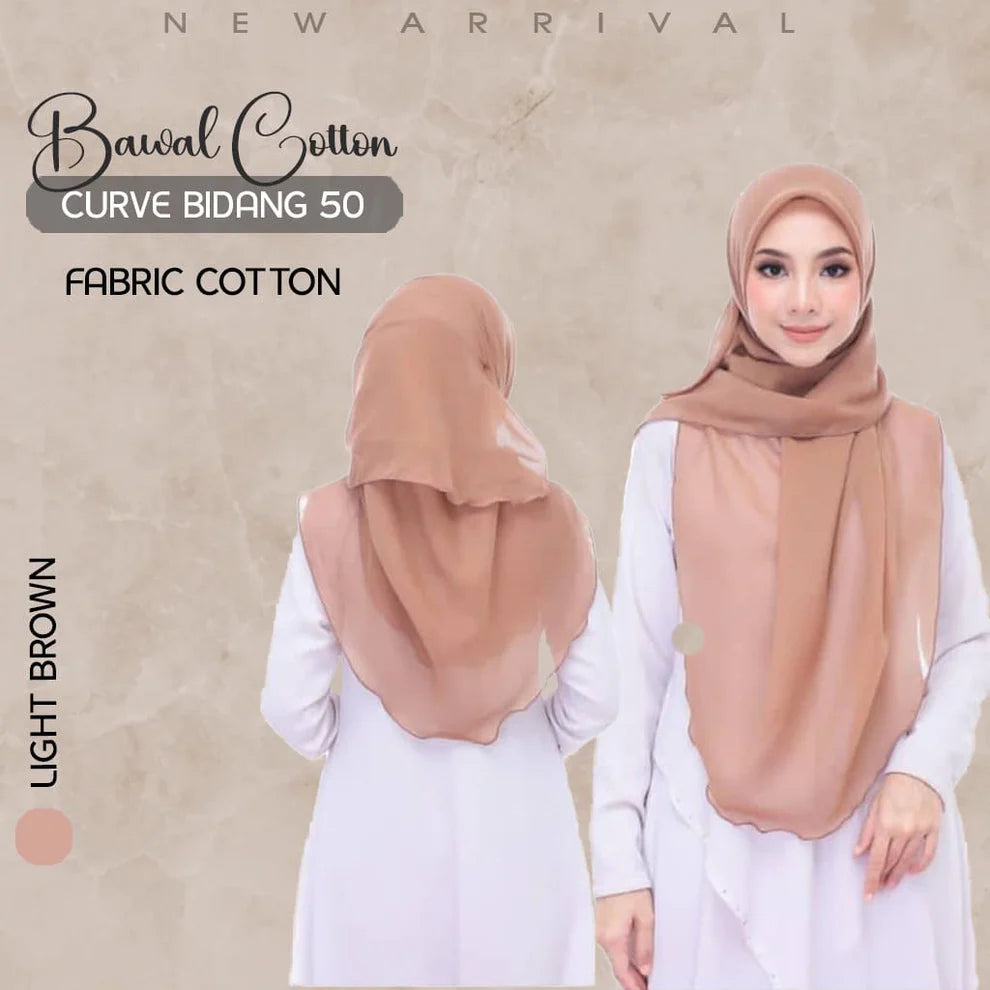 Tudung Bawal Cotton Curve Bidang 50π§π§π§π§ππππ