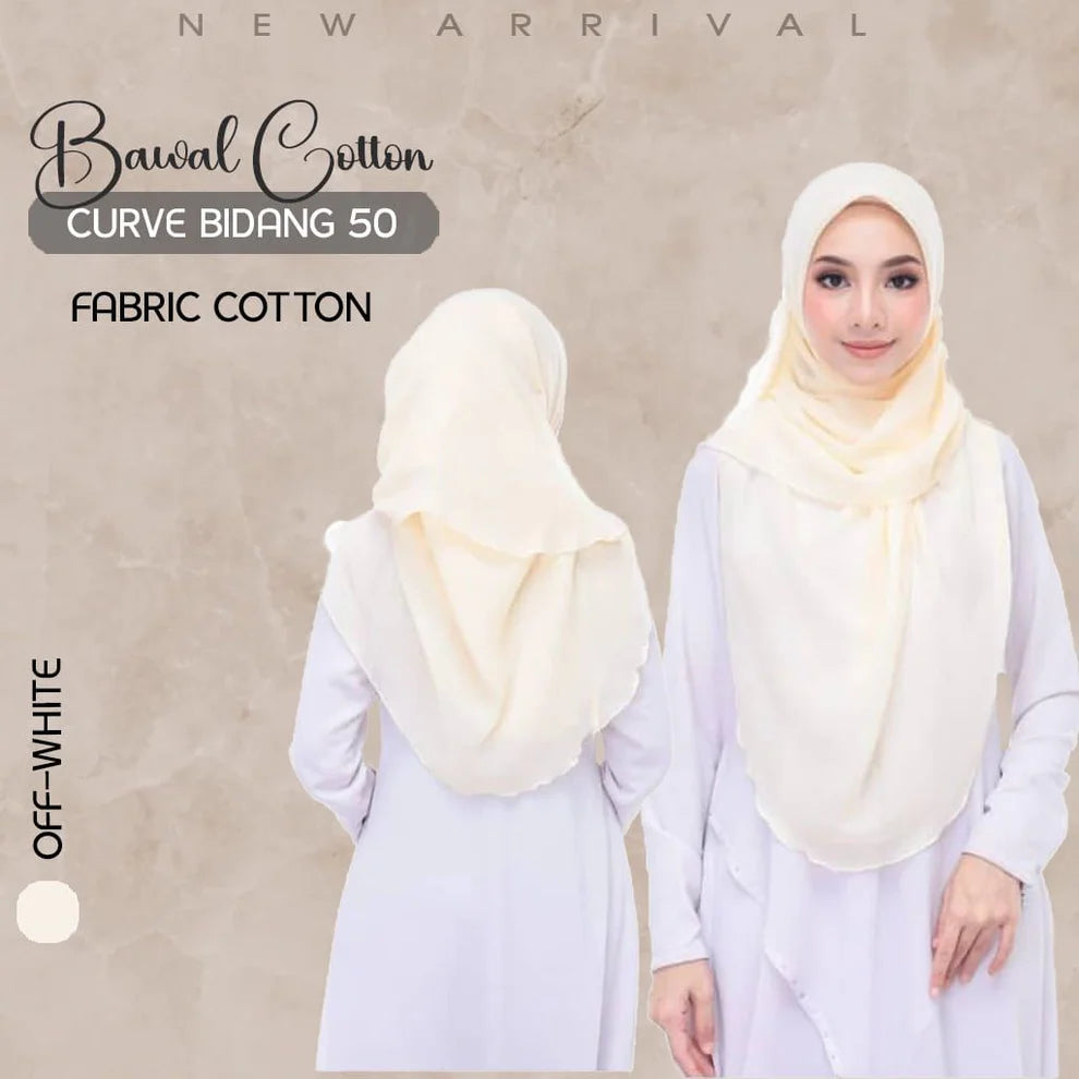 Tudung Bawal Cotton Curve Bidang 50π§π§π§π§ππππ