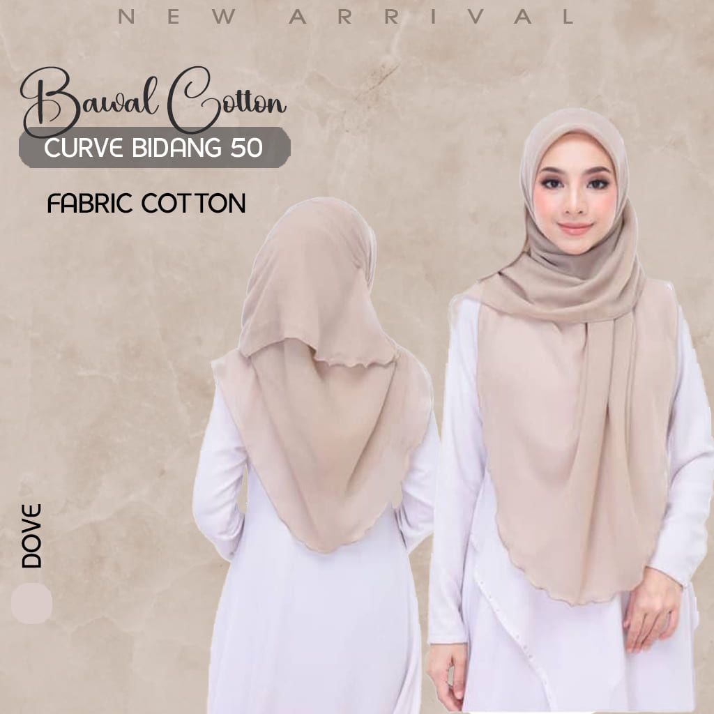 Tudung Bawal Cotton Curve Bidang 50π§π§π§π§ππππ