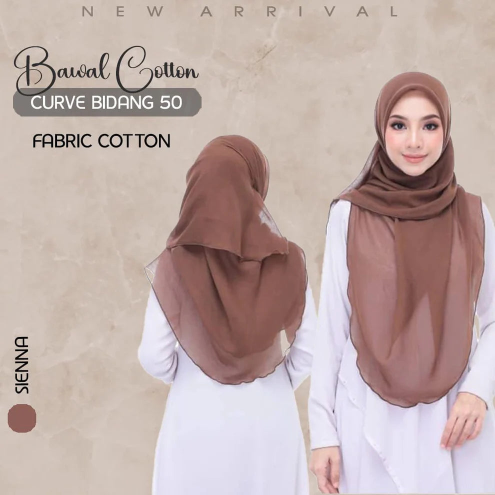 Tudung Bawal Cotton Curve Bidang 50π§π§π§π§ππππ