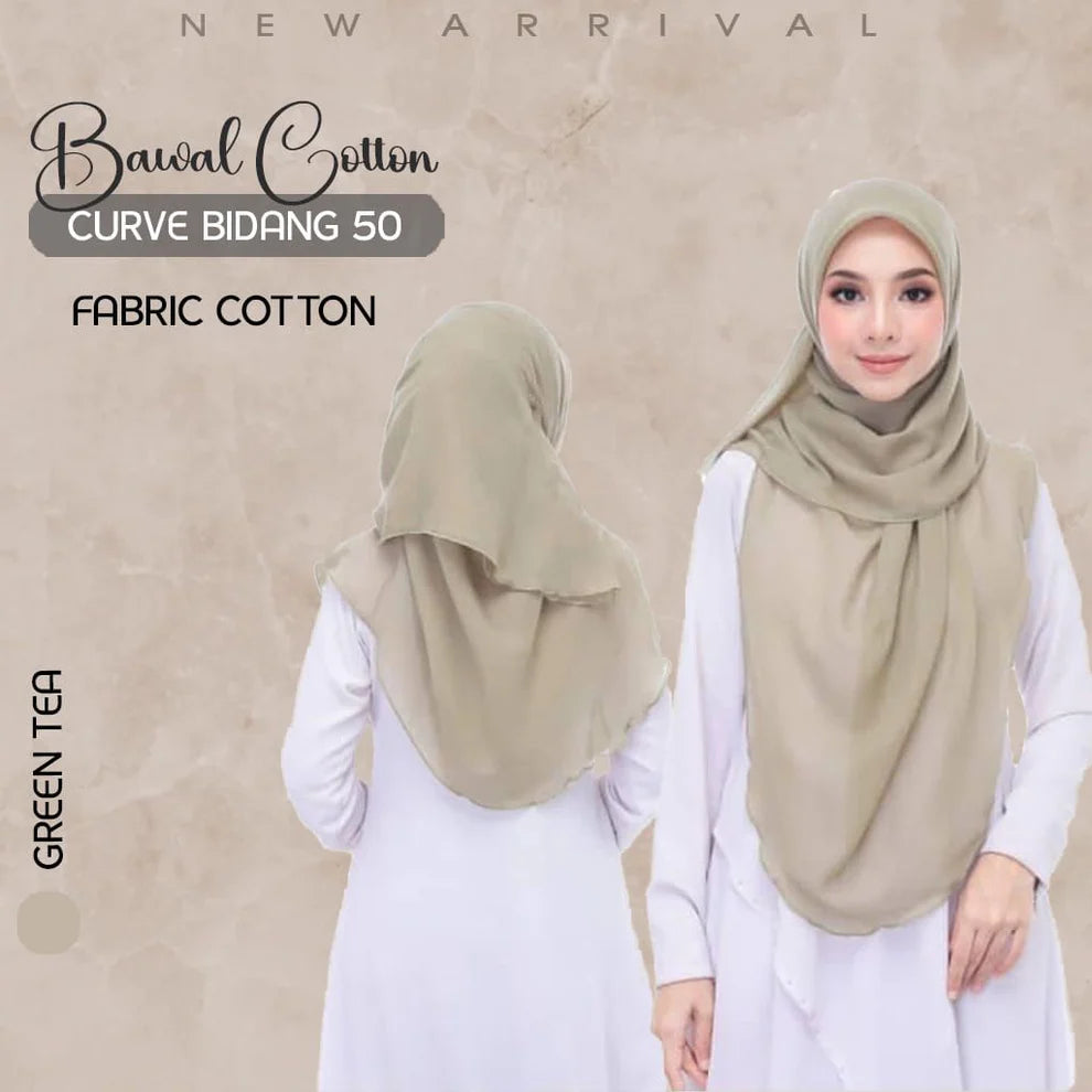 Tudung Bawal Cotton Curve Bidang 50π§π§π§π§ππππ