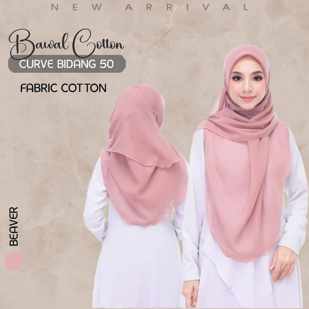 Tudung Bawal Cotton Curve Bidang 50π§π§π§π§ππππ
