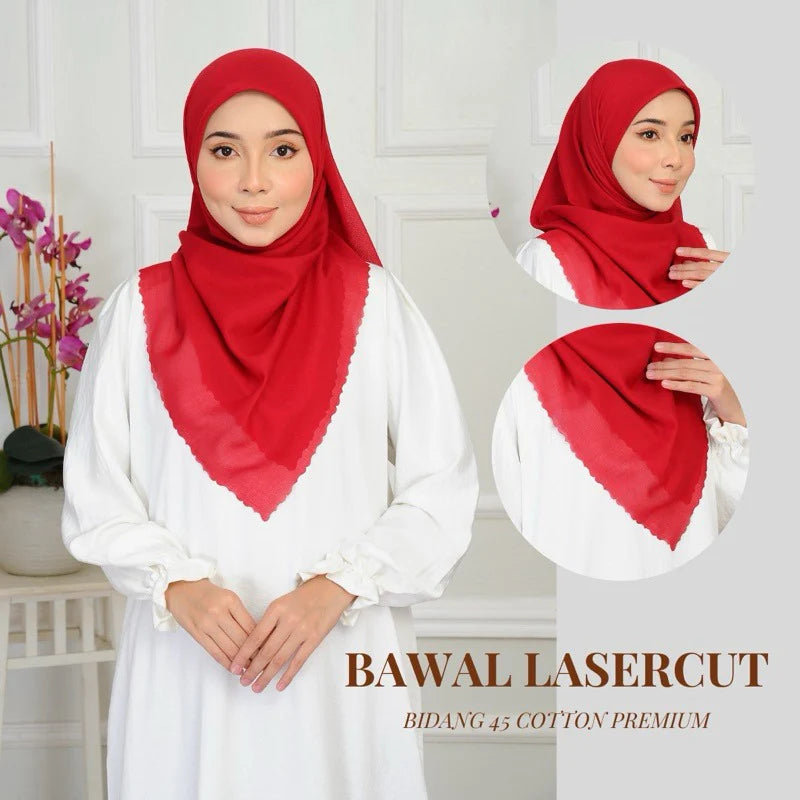 Bawal LaserCut Cotton Plain Bidding 45