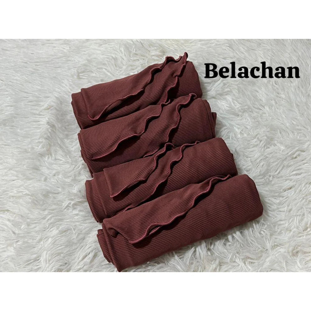 NEW HOT SELLING INSTANT BUDAK ANAK2 SARUNG TUDUNG LAYLA RIBBED PLAIN PLEATED