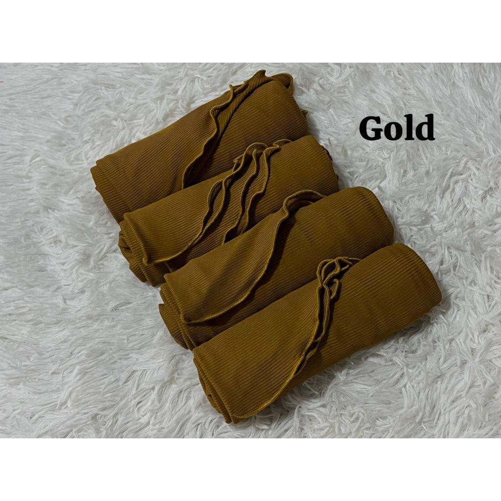 NEW HOT SELLING INSTANT BUDAK ANAK2 SARUNG TUDUNG LAYLA RIBBED PLAIN PLEATED