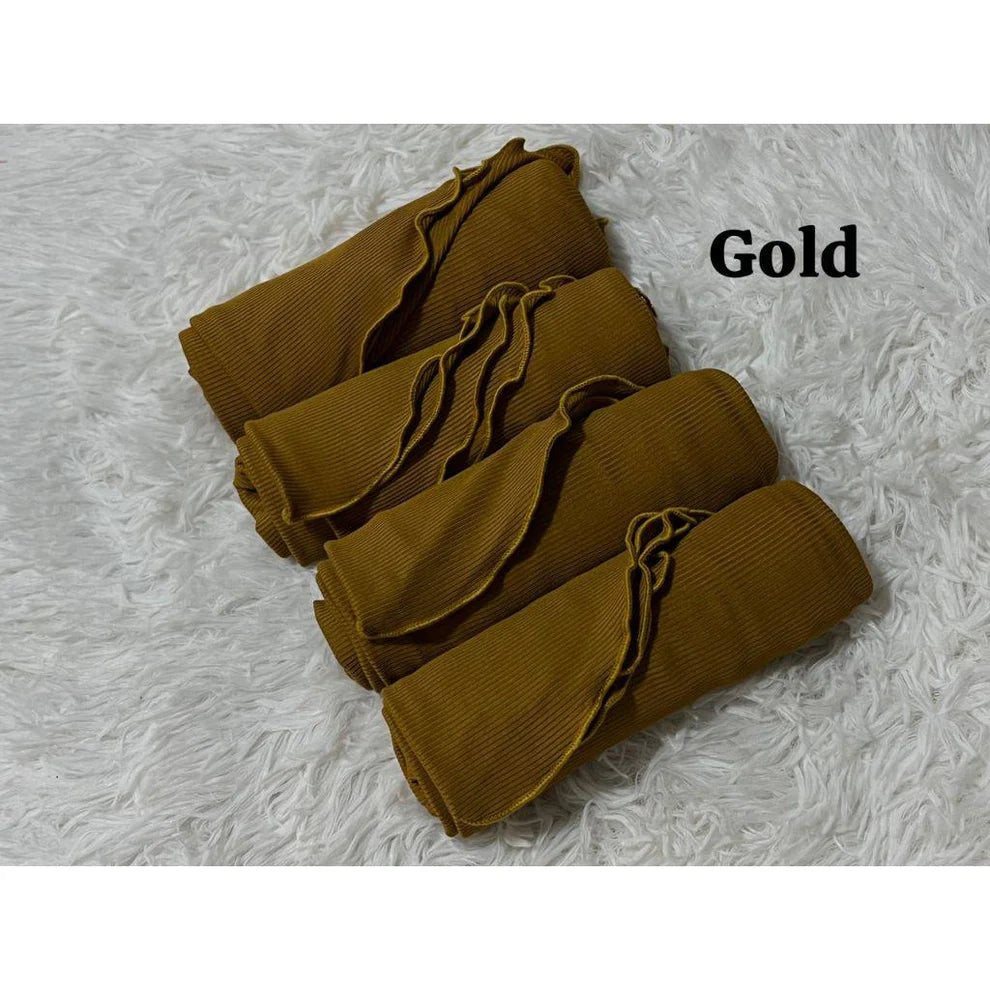 NEW HOT SELLING INSTANT BUDAK ANAK2 SARUNG TUDUNG LAYLA RIBBED PLAIN PLEATED