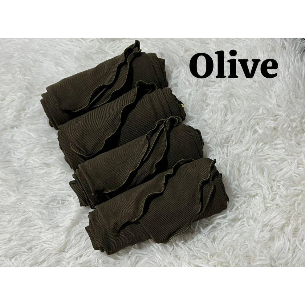 NEW HOT SELLING INSTANT BUDAK ANAK2 SARUNG TUDUNG LAYLA RIBBED PLAIN PLEATED