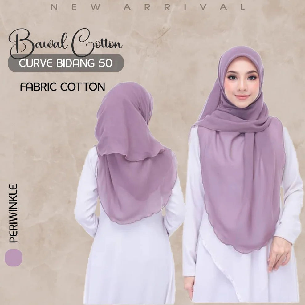 Tudung Bawal Cotton Curve Bidang 50🧕🧕🧕🧕💖💖💖💖