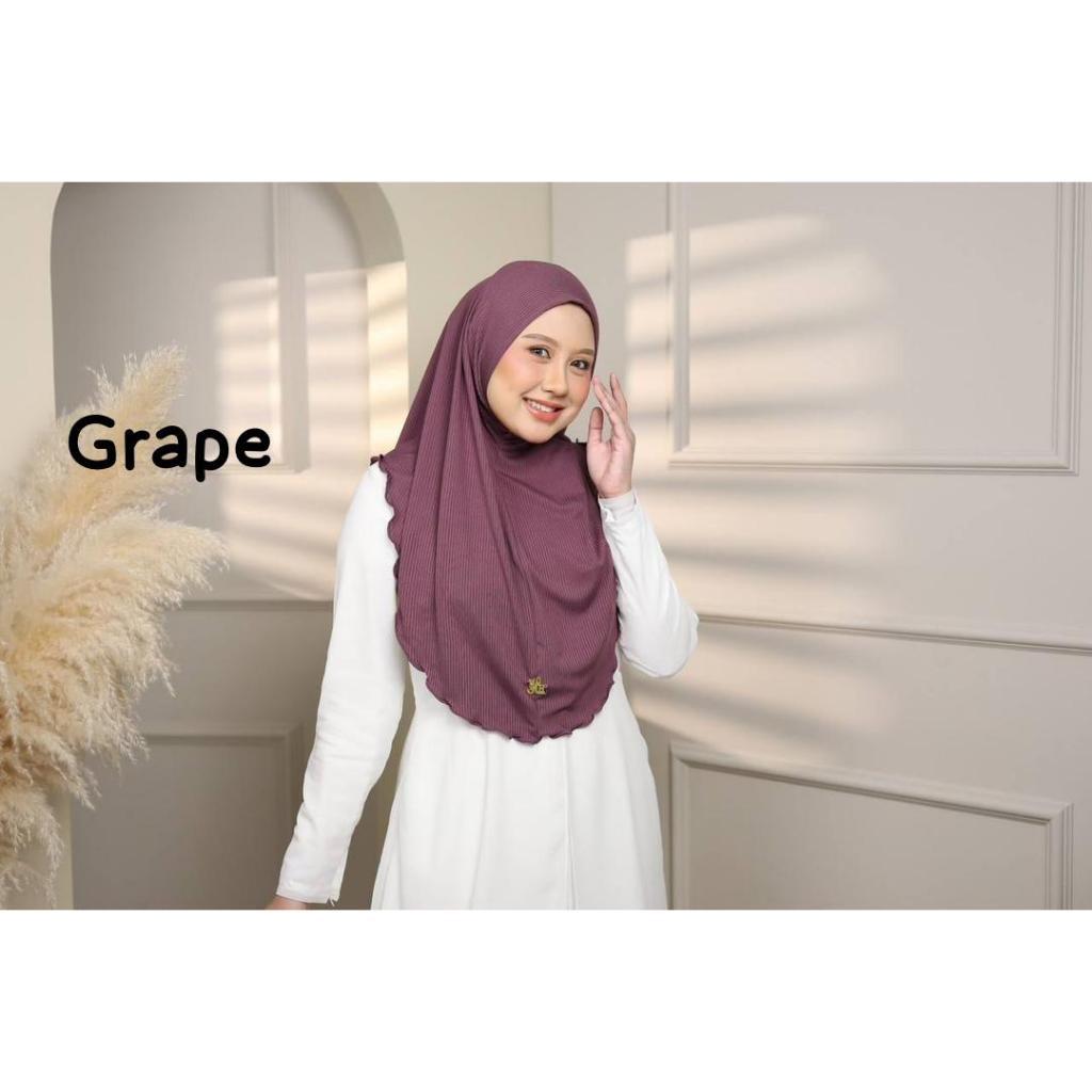 NEW HOT SELLING INSTANT BUDAK ANAK2 SARUNG TUDUNG LAYLA RIBBED PLAIN PLEATED